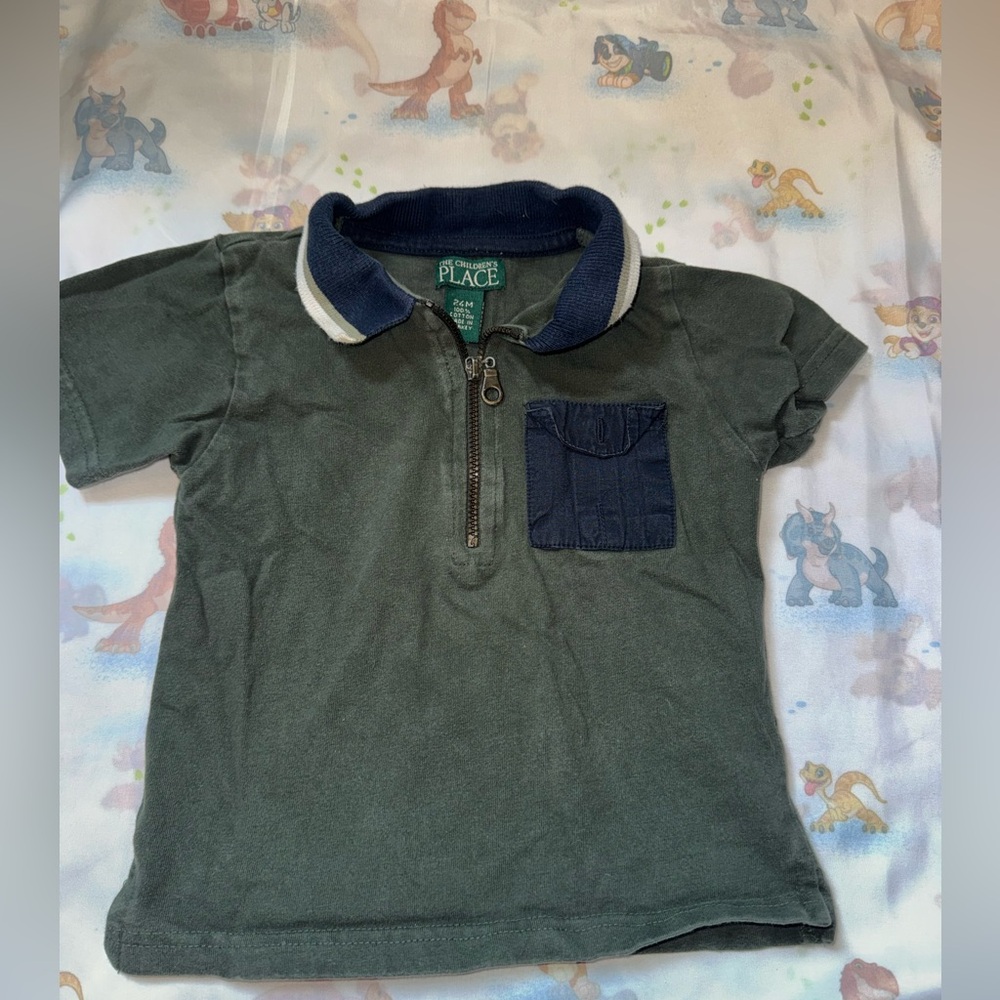 Vintage The Childrens Place green polo size 24 month